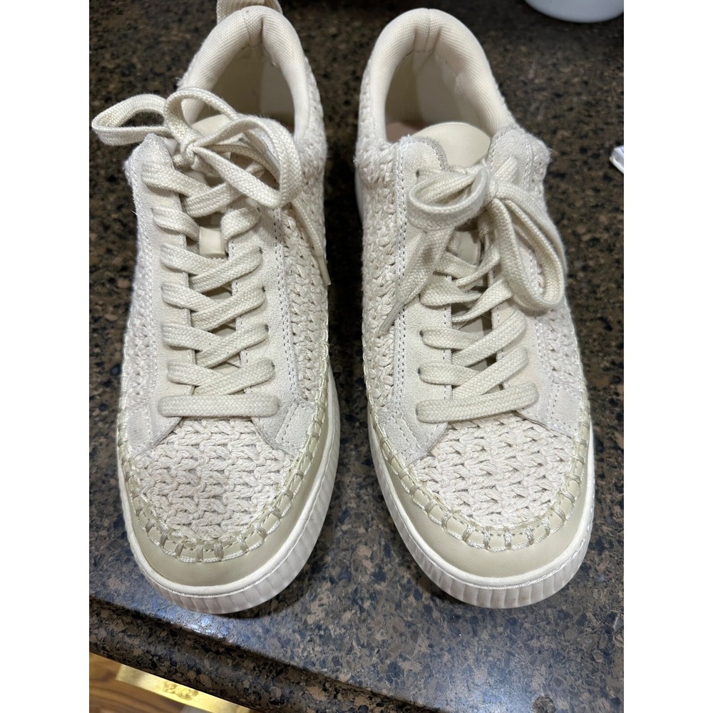 dolce vita cream woven platform‎ sneakers 10